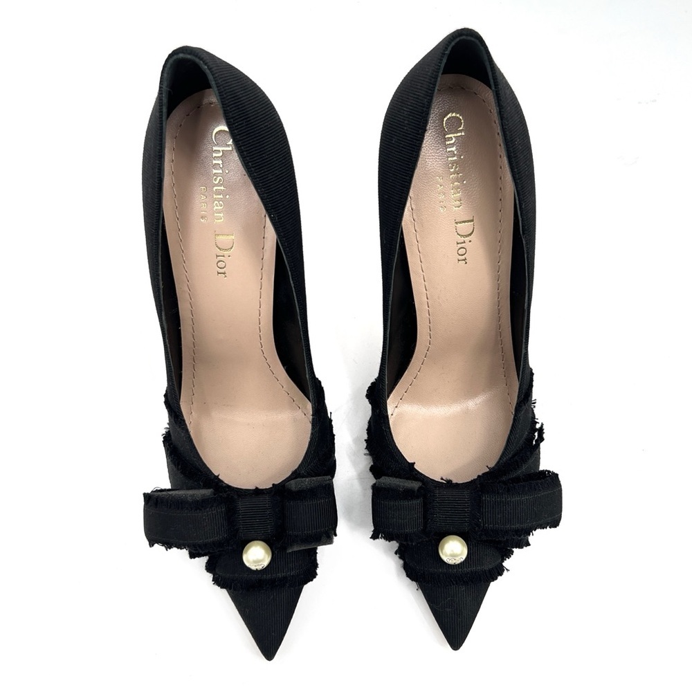 Dior Black Women's Shoes with Bow Detail Dior Adiorable Pump Box size 36 Pointed - Picture 8 of 16